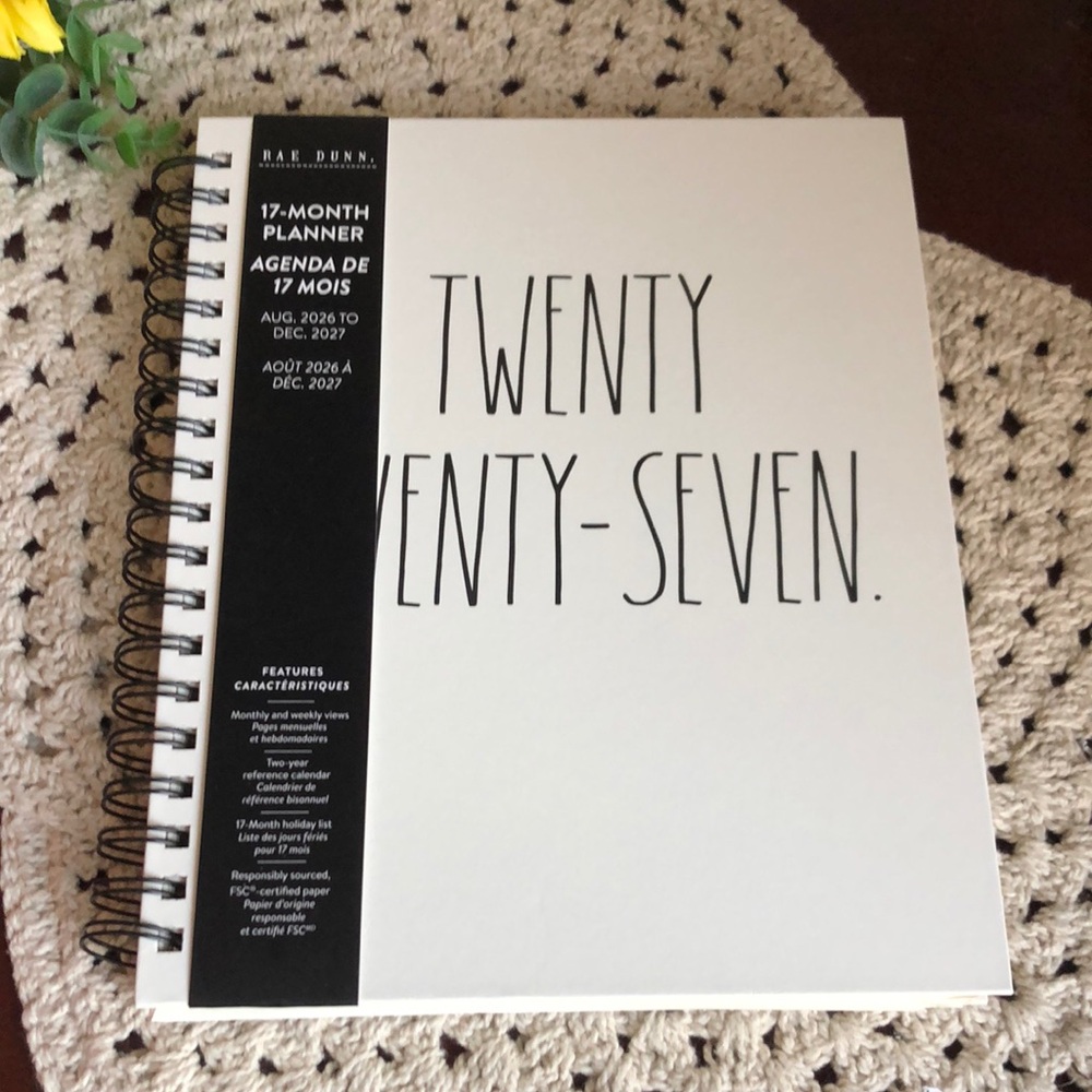 Rae Dunn White Spiral 2027 Planner